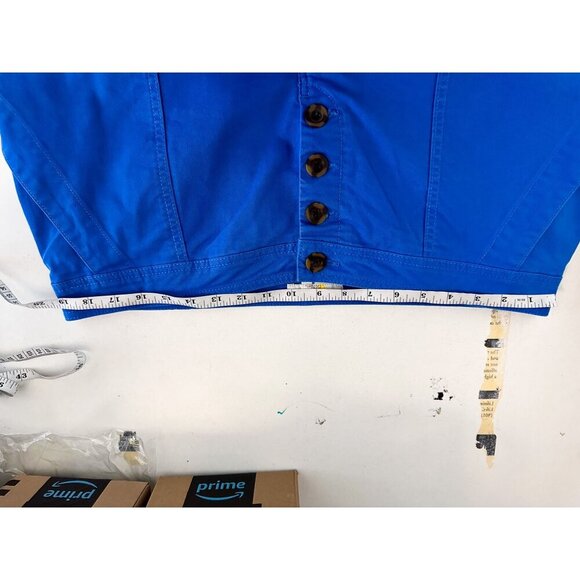 Boden Beaufort Button Fly Pants in Bold Blue Womens 14R - Picture 10 of 13